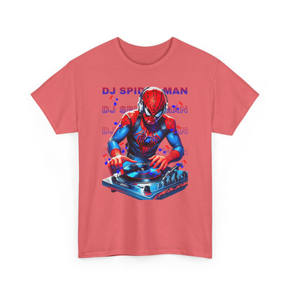 Funny DJ Spider Man High Quality Metallica Printed Unisex Heavy Cotton T-shirt