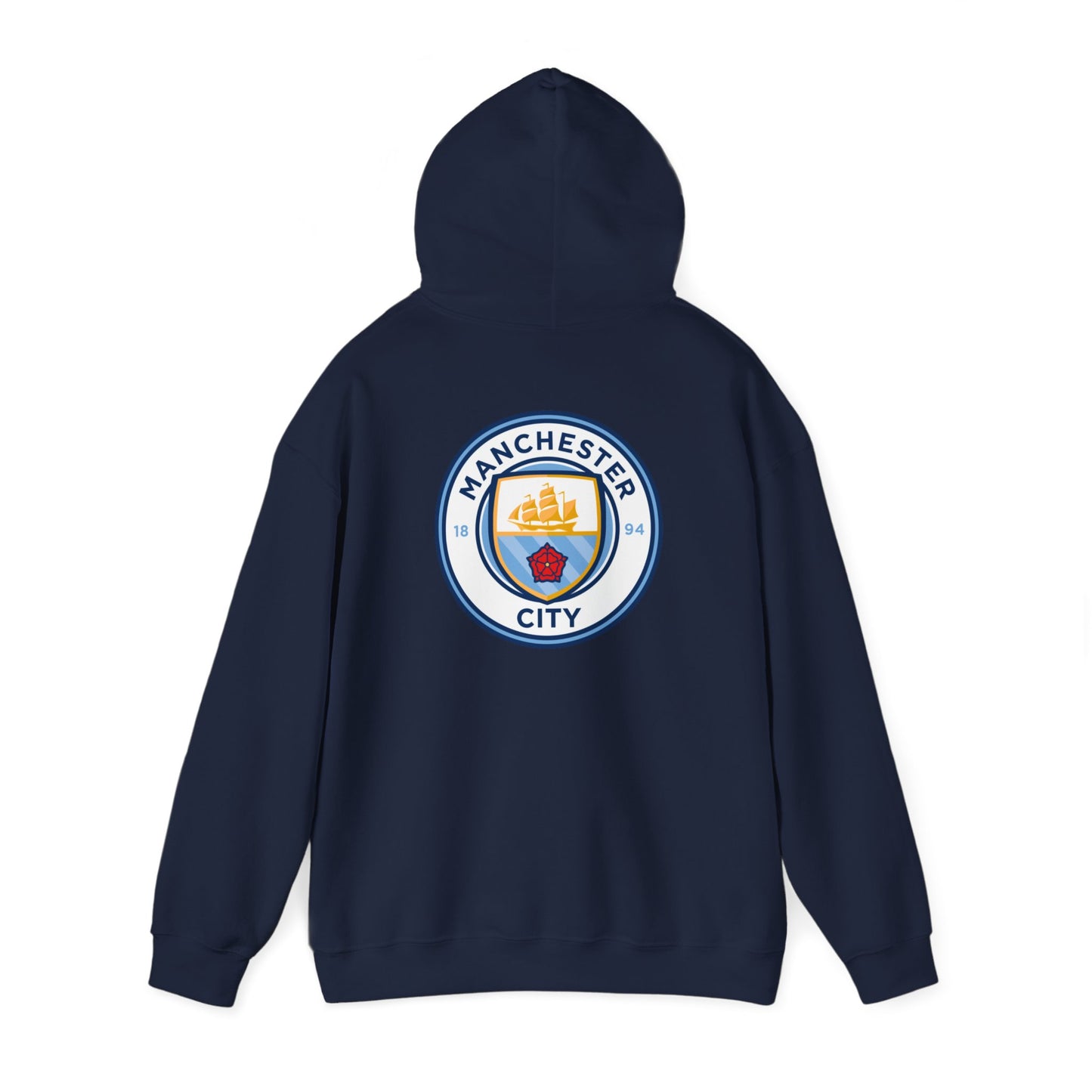 Man City's "Four in a Row" History High Quality Unisex Heavy Blend™ Hoodie