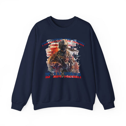 Military Personnel 'Protecting the nation is an honor' High Quality Unisex Heavy Blend™ Crewneck Sweatshirt