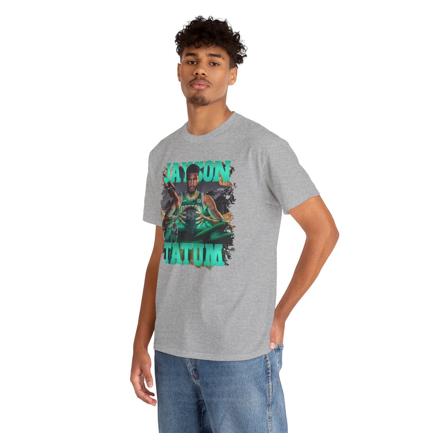 Boston Celtics Jayson Tatum Artwork High Quality Printed Unisex Heavy Cotton T-shirt