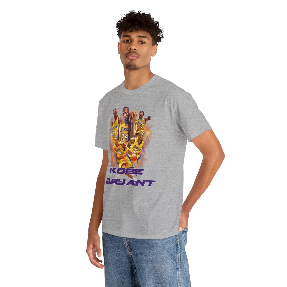 Los Angeles Lakers Legend Kobe Bryant High Quality Printed Unisex Heavy Cotton T-Shirt