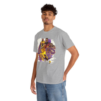 New LeBron James Los Angeles Lakers High Quality Printed Unisex Heavy Cotton T-Shirt