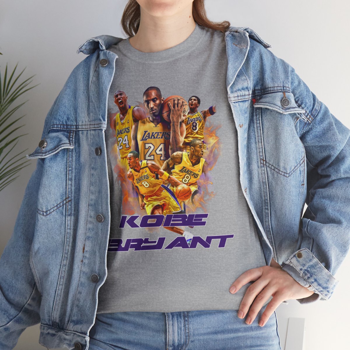 Los Angeles Lakers Legend Kobe Bryant High Quality Printed Unisex Heavy Cotton T-Shirt