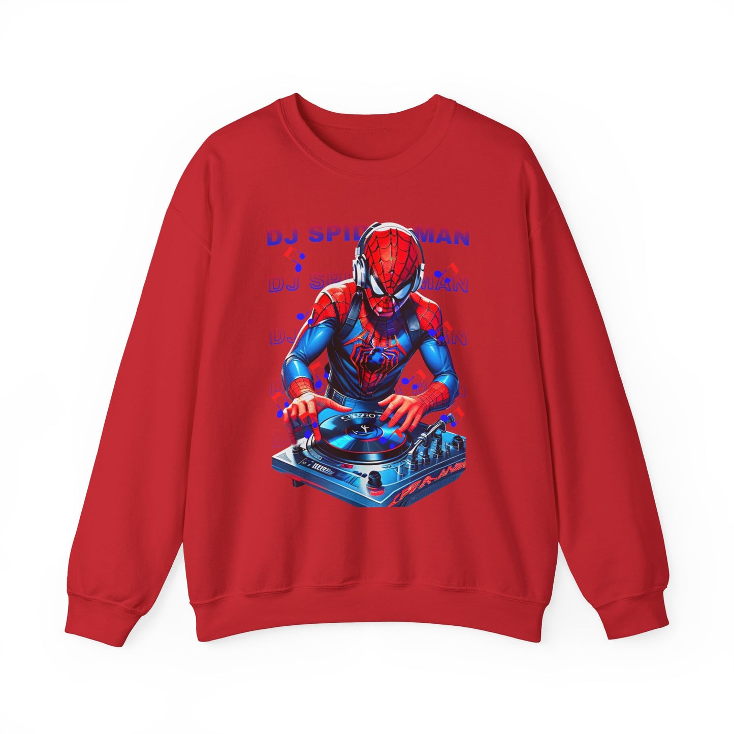 Funny DJ Spider Man High Quality Unisex Heavy Blend™ Crewneck Sweatshirt