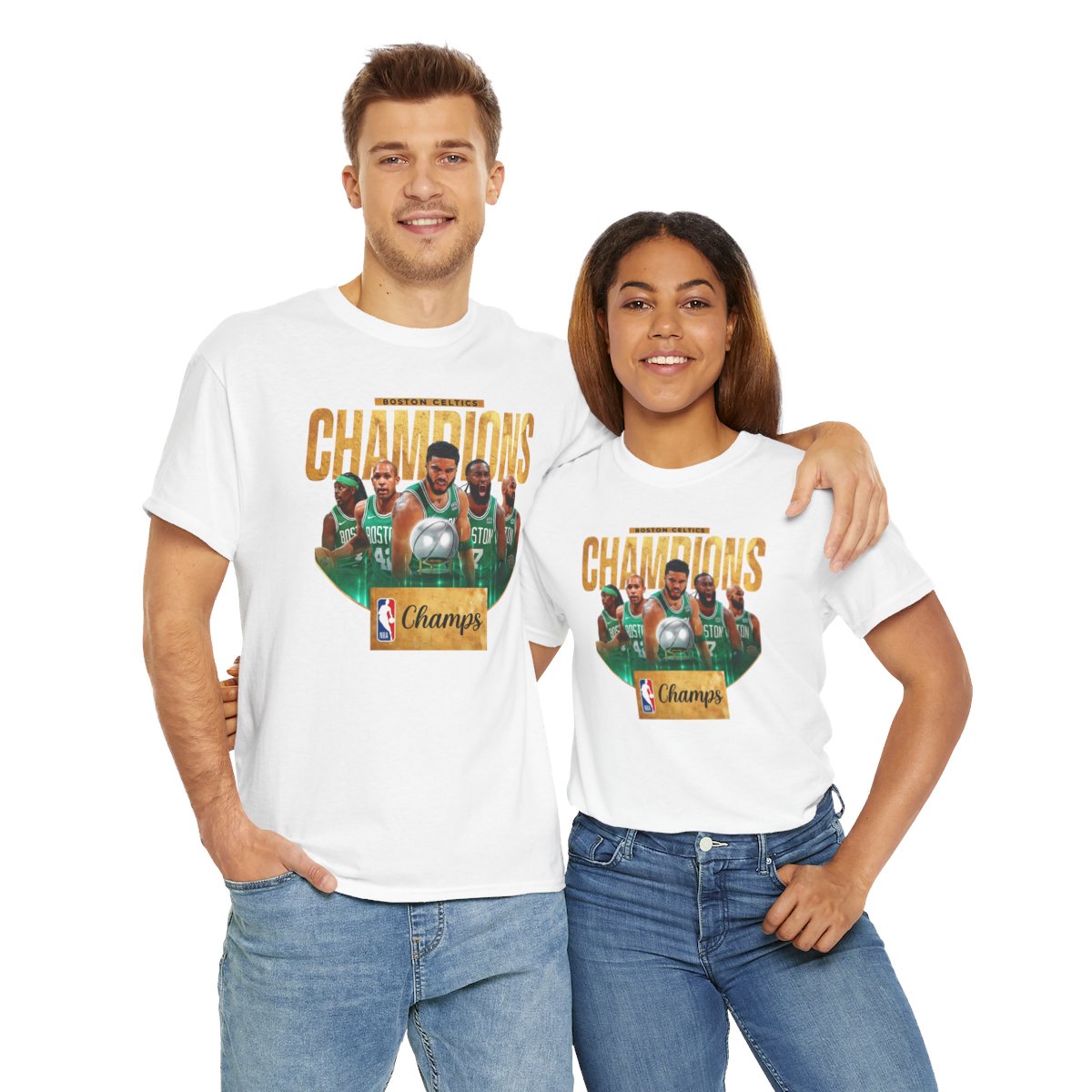 Champions Boston Celtics High Quality Printed Unisex Heavy Cotton T-Shirt