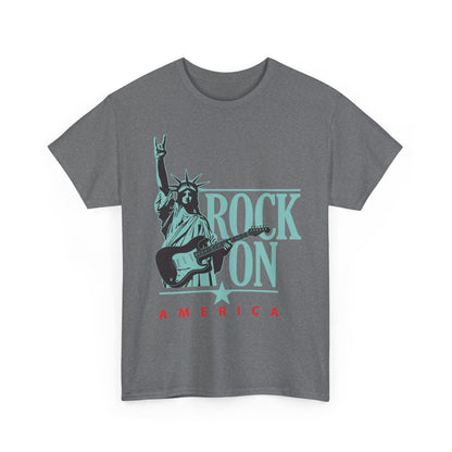 Rock On America High Quality Printed Unisex Heavy Cotton T-shirt