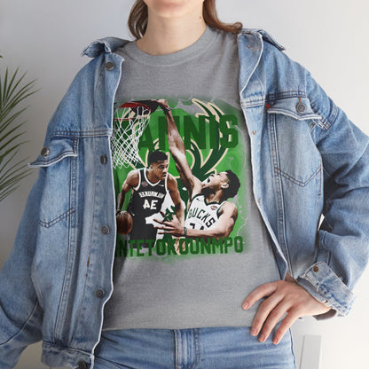 New Milwaukee Bucks Giannis Antetokounmpo High Quality Printed Unisex Heavy Cotton T-shirt
