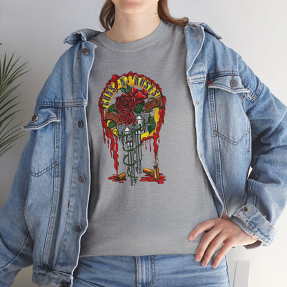 Guns N' Roses And The Bullets High Quality Printed Unisex Heavy Cotton T-shirt