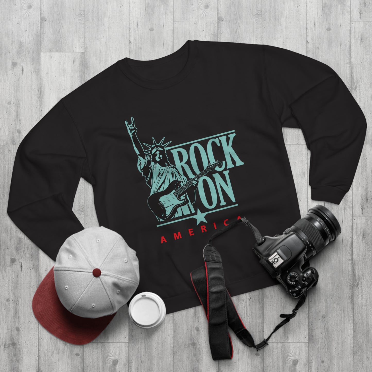 Rock On America High Quality Unisex Heavy Blend™ Crewneck Sweatshirt