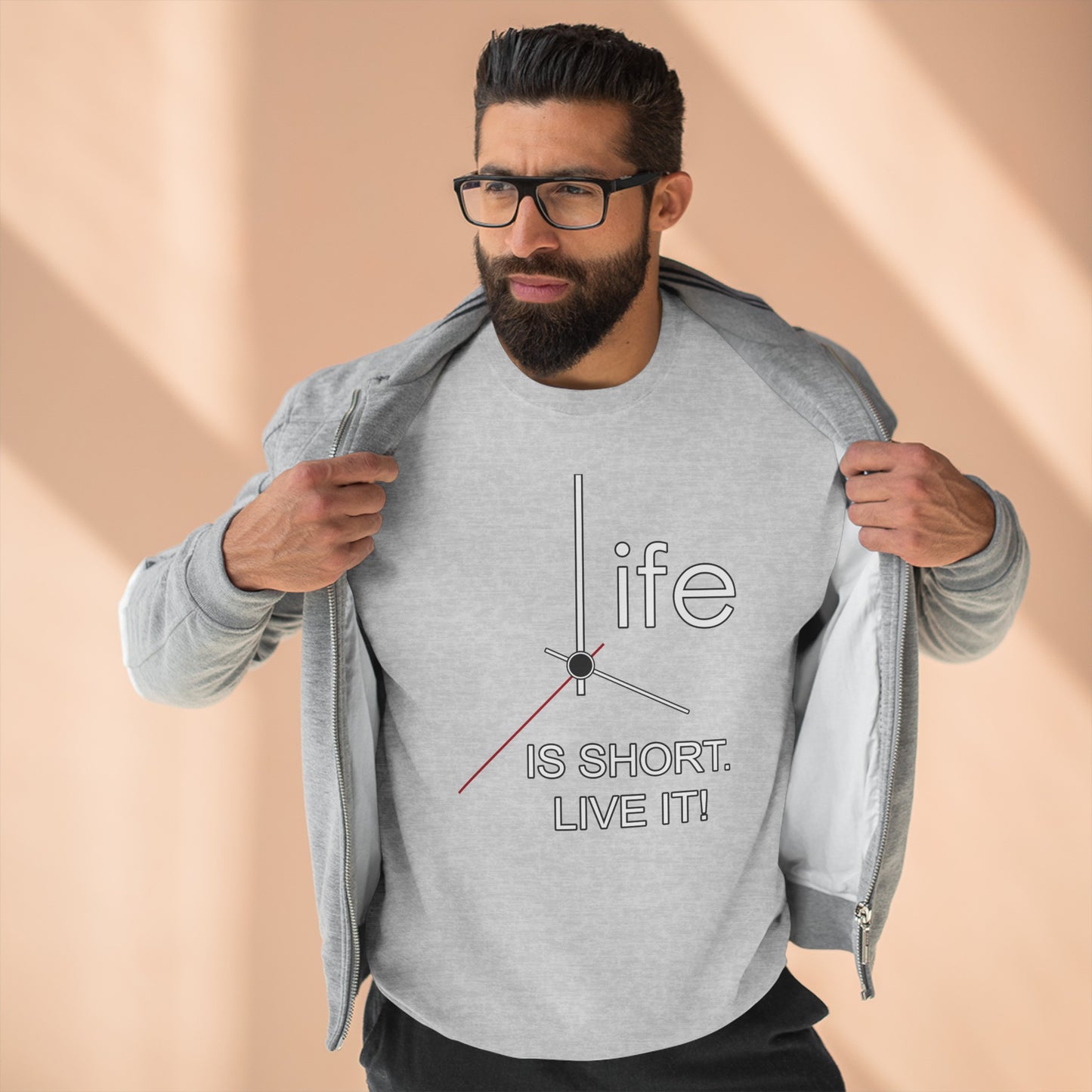 Life Is Short Live It High Quality Unisex Heavy Blend™ Crewneck Sweatshirt