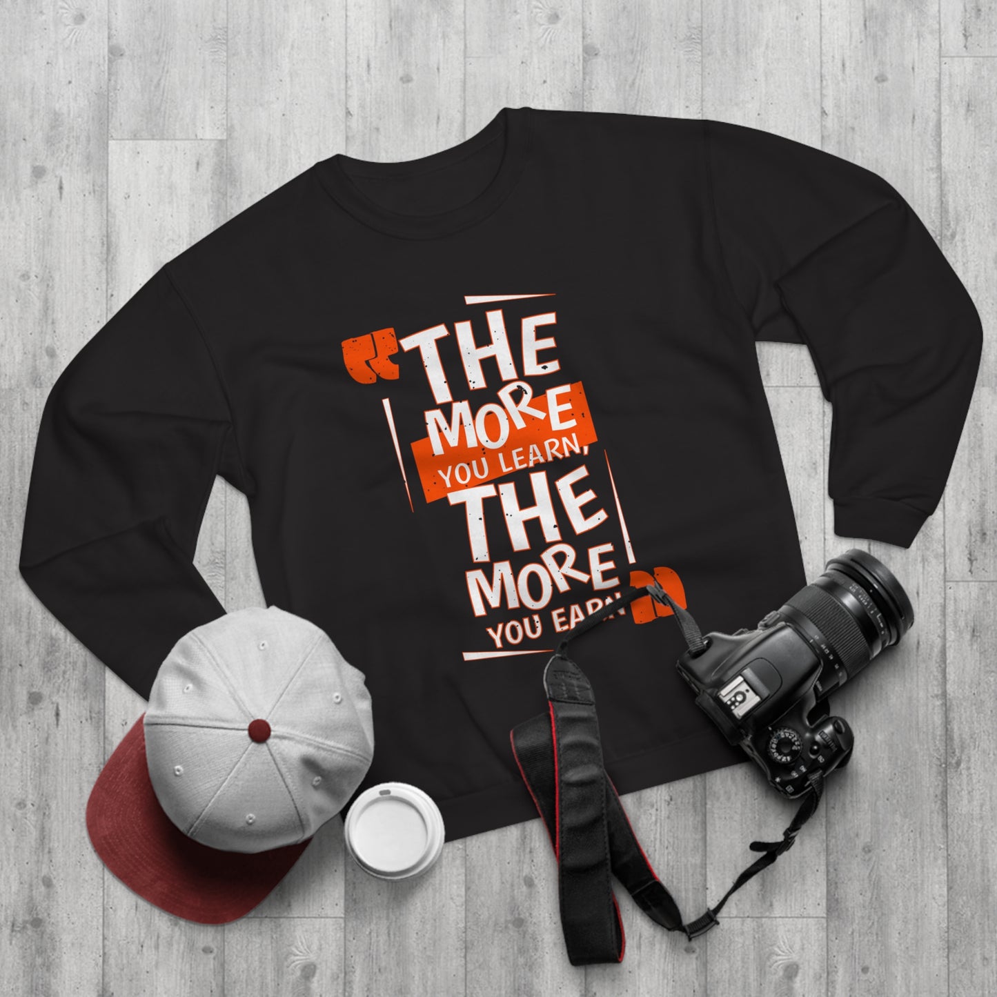 The More You Learn The More Your Earn High Quality Unisex Heavy Blend™ Crewneck Sweatshirt