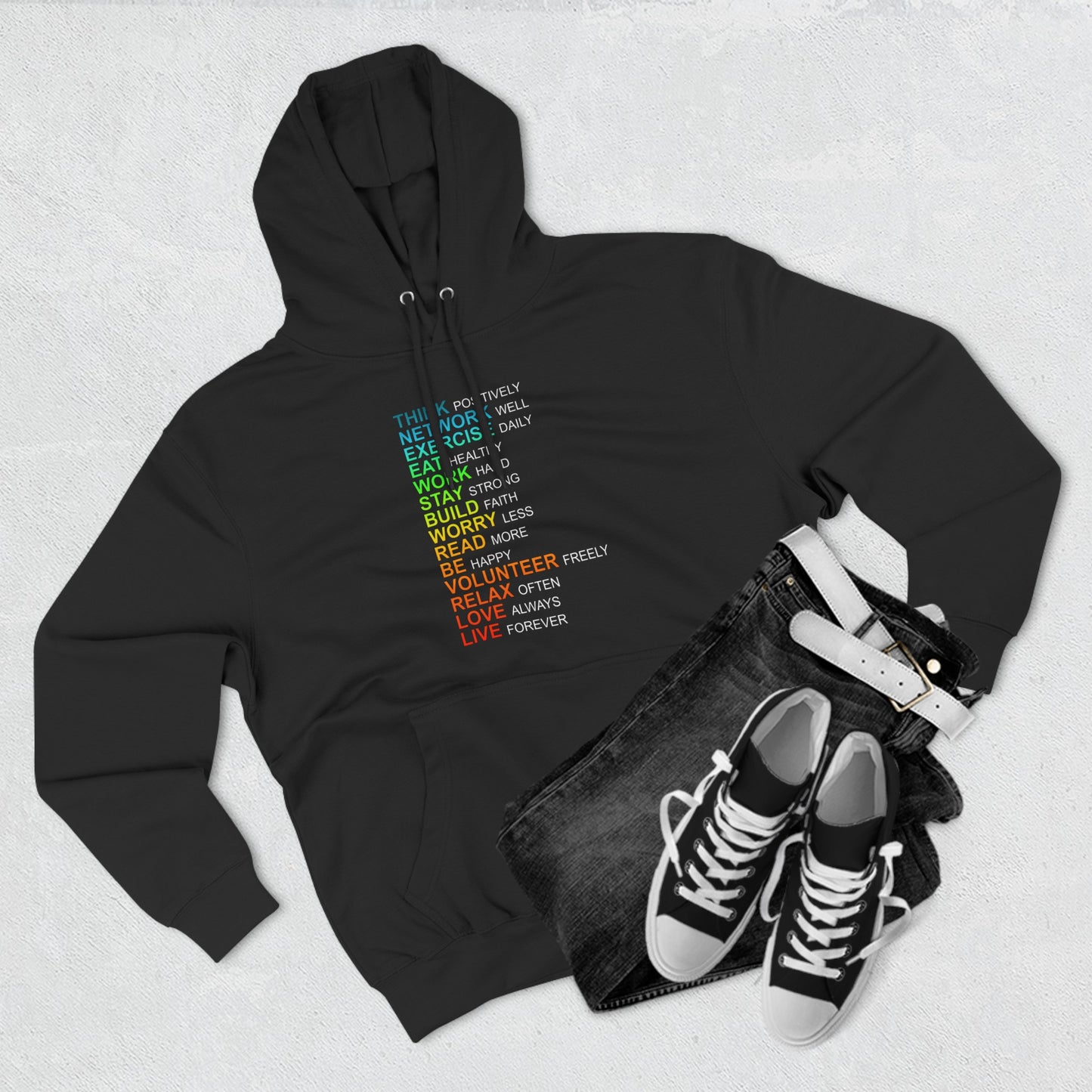 Think Positively High Quality Unisex Heavy Blend™ Hoodie