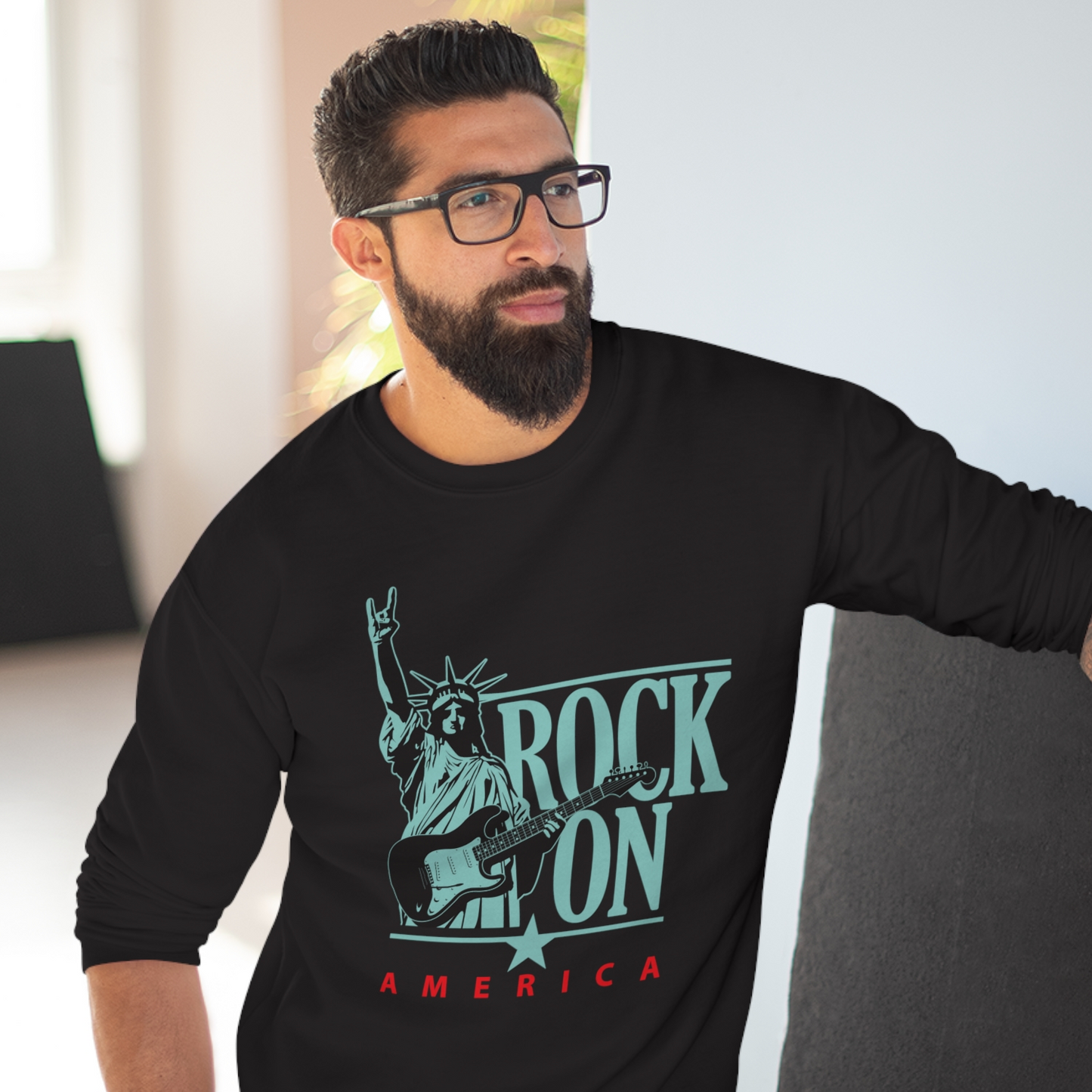 Rock On America High Quality Unisex Heavy Blend™ Crewneck Sweatshirt